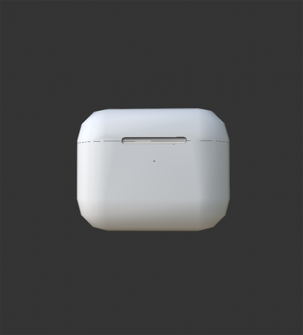 Model of my AirPods case at the top