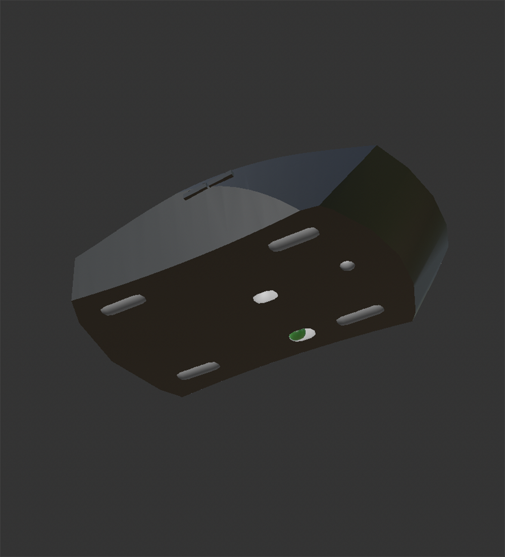 Model of a mouse at the bottom