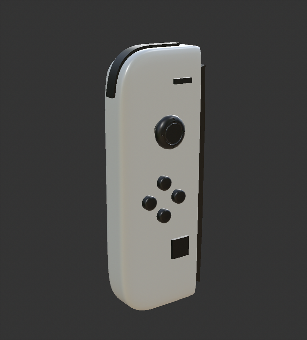 The front of Joy Con (left)'s model in vertical way