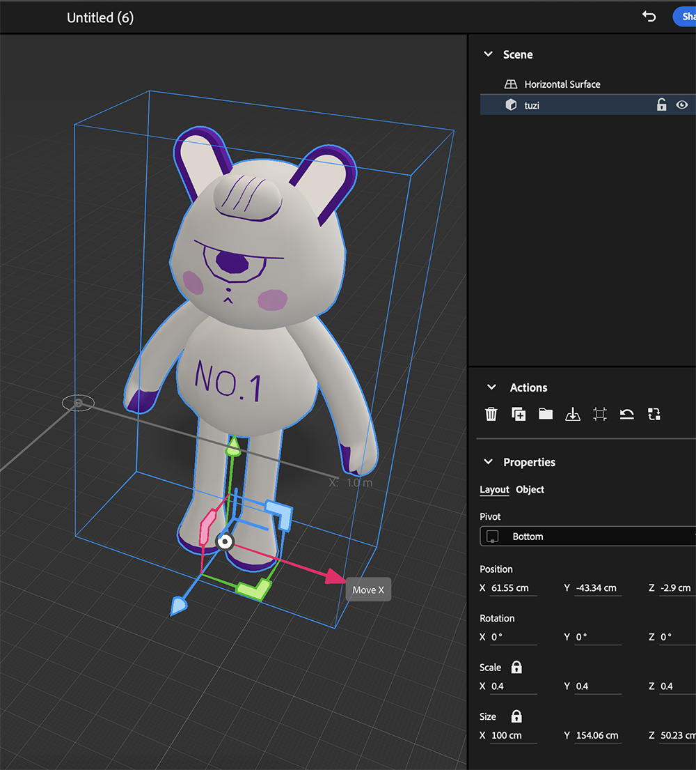 Testing to put my model in AR (rabbit) #2