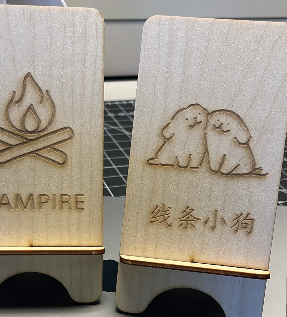 Finished laser cutting pieces