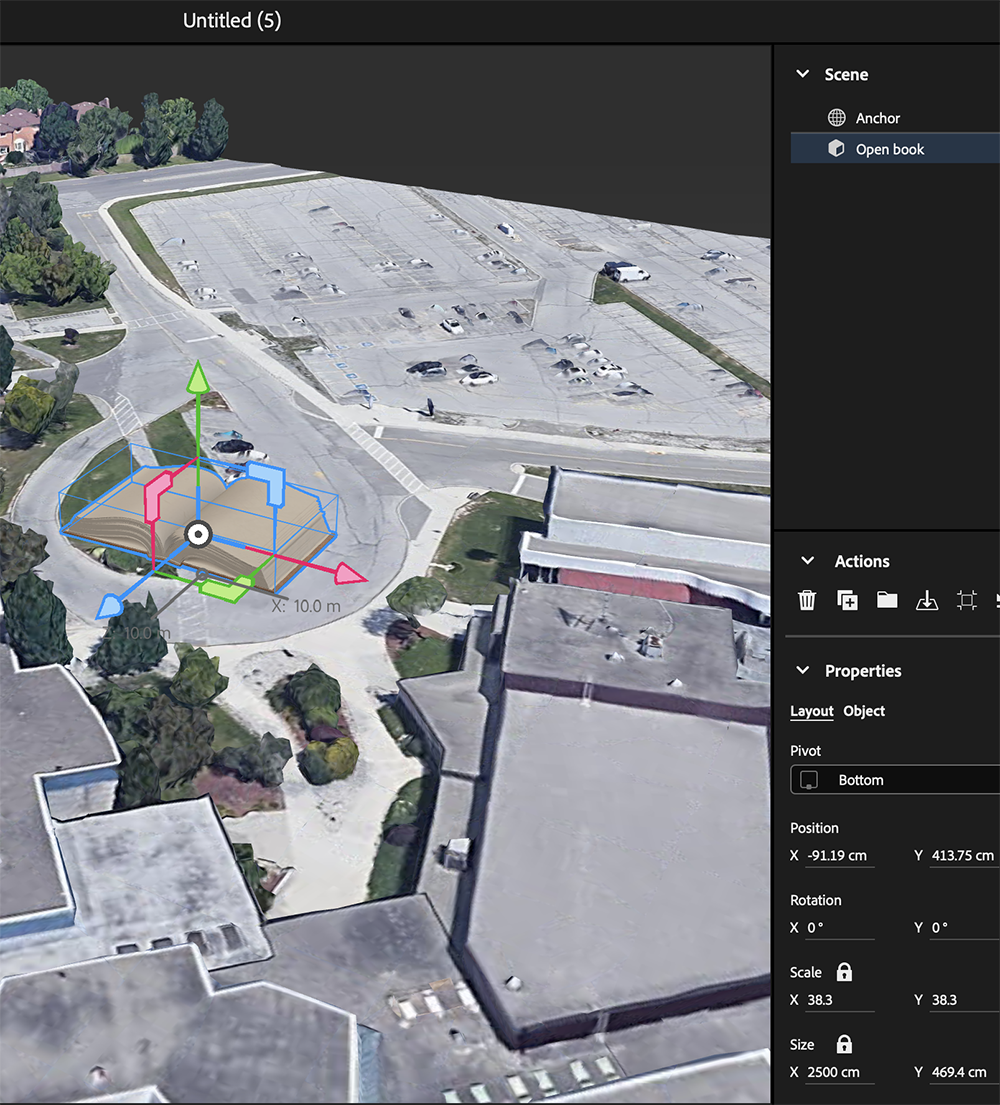 AR location anchor putting object in sheridan college