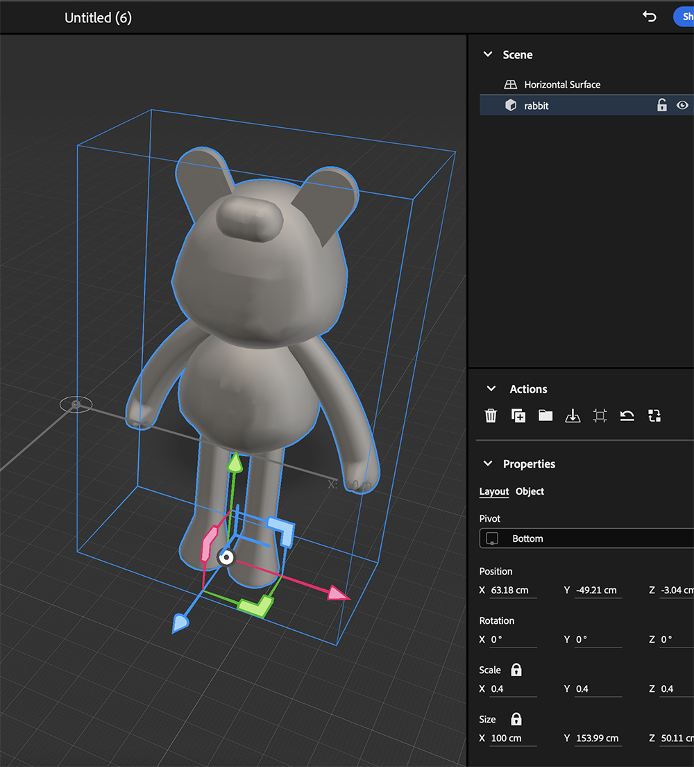 Testing to put my model in AR (rabbit) #1