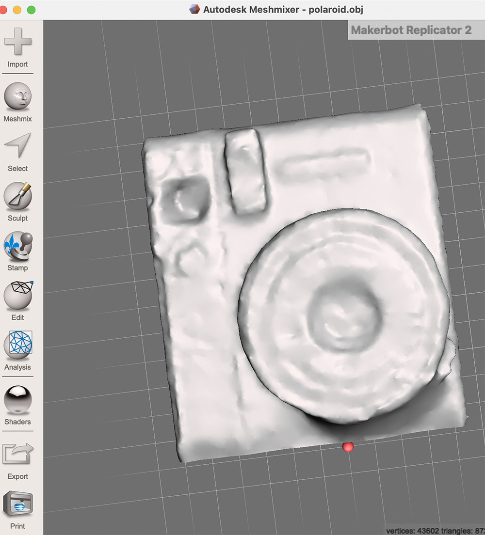 Using Meshmixer to add the bottom and sculpt the model with smoother surface #3