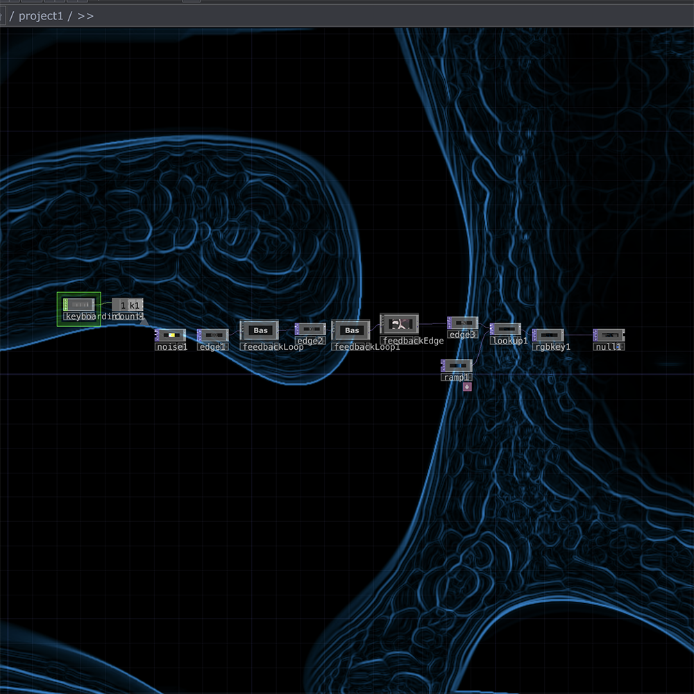 This the visual that we created using TouchDesigner, by showing the soft patterns moving around, the purpose is to make users feel calm when looking at the visual.